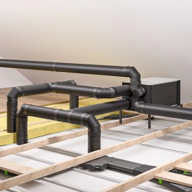 kanały powietrzne Kermi, EASYFLOW, wentylacja mechaniczna, rekuperacja, cicha wentylacja, kanały wentylacyjne, system kanałów Kermi, wentylacja z odzyskiem ciepła, instalacja EASYFLOW