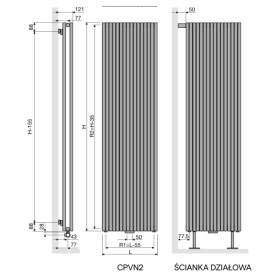 Carre Pionowy - rysunek techniczny
