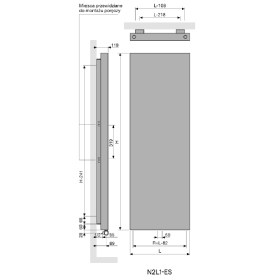 Niva Inox podwójna - rysunek techniczny